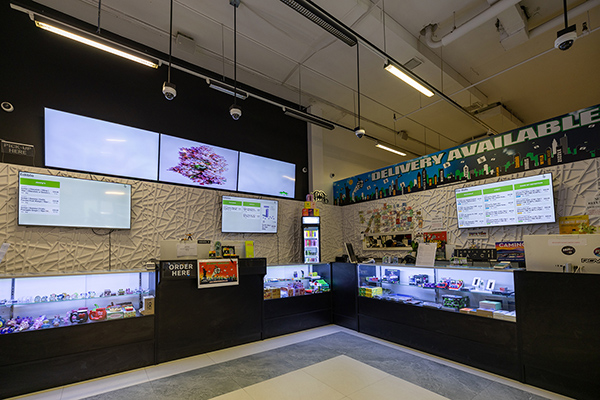 The sales counter at our shop