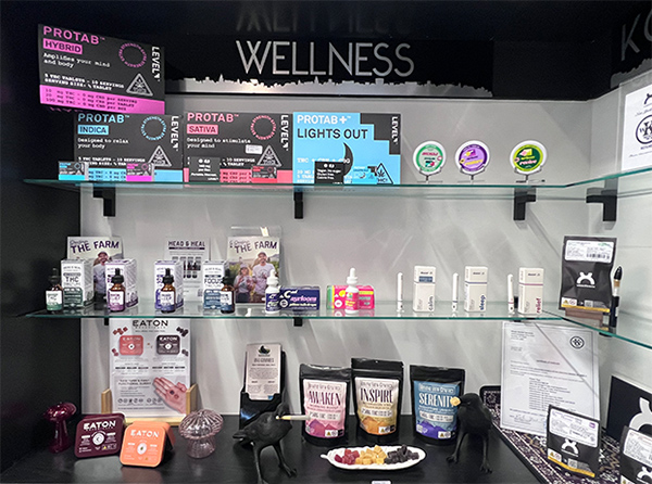 Wellness products on display at our store
